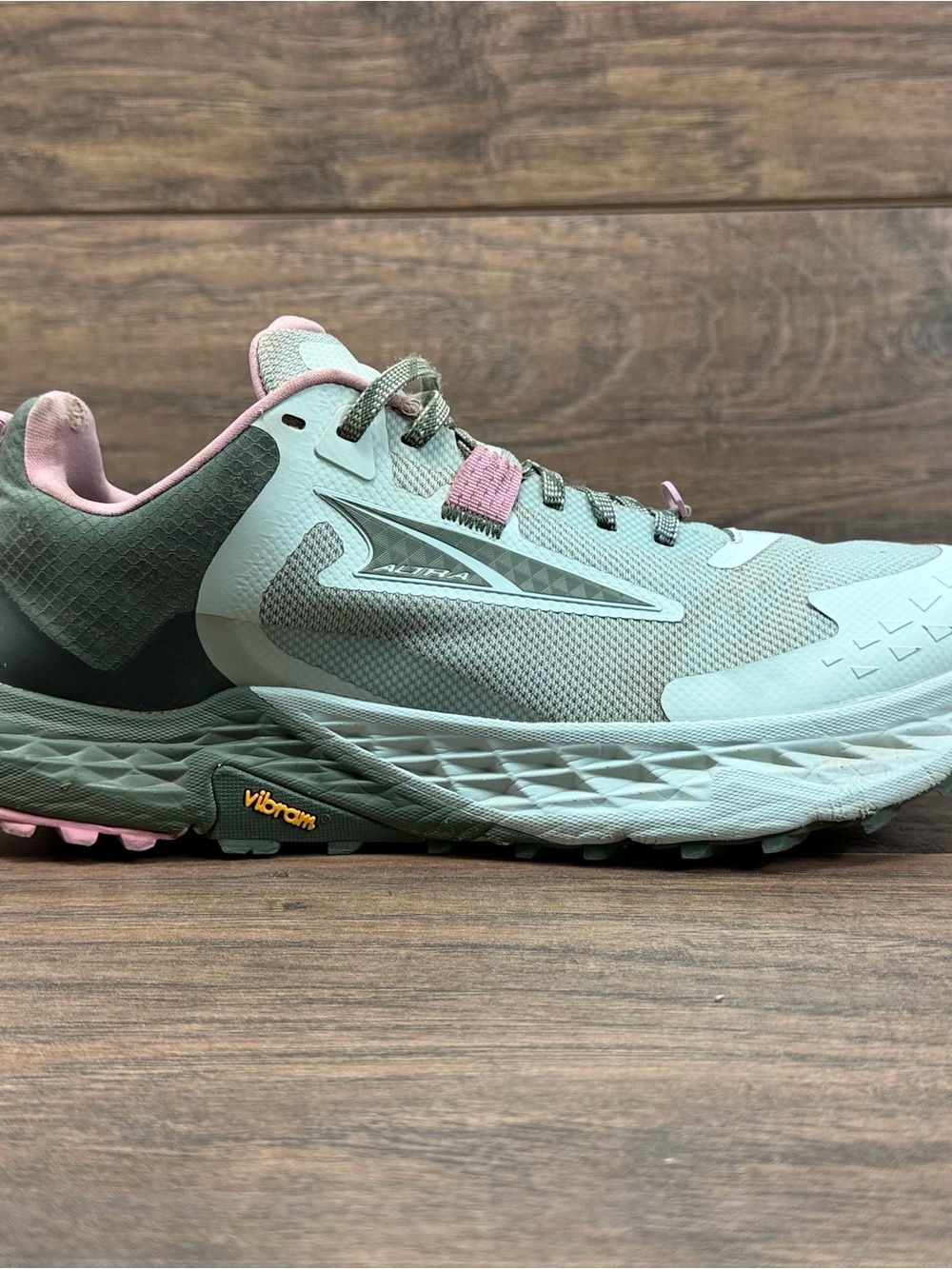 Altra Shoes Womens 10.5 Timp 5 Green/Forest Trail Running Vibram AL0A85P6338